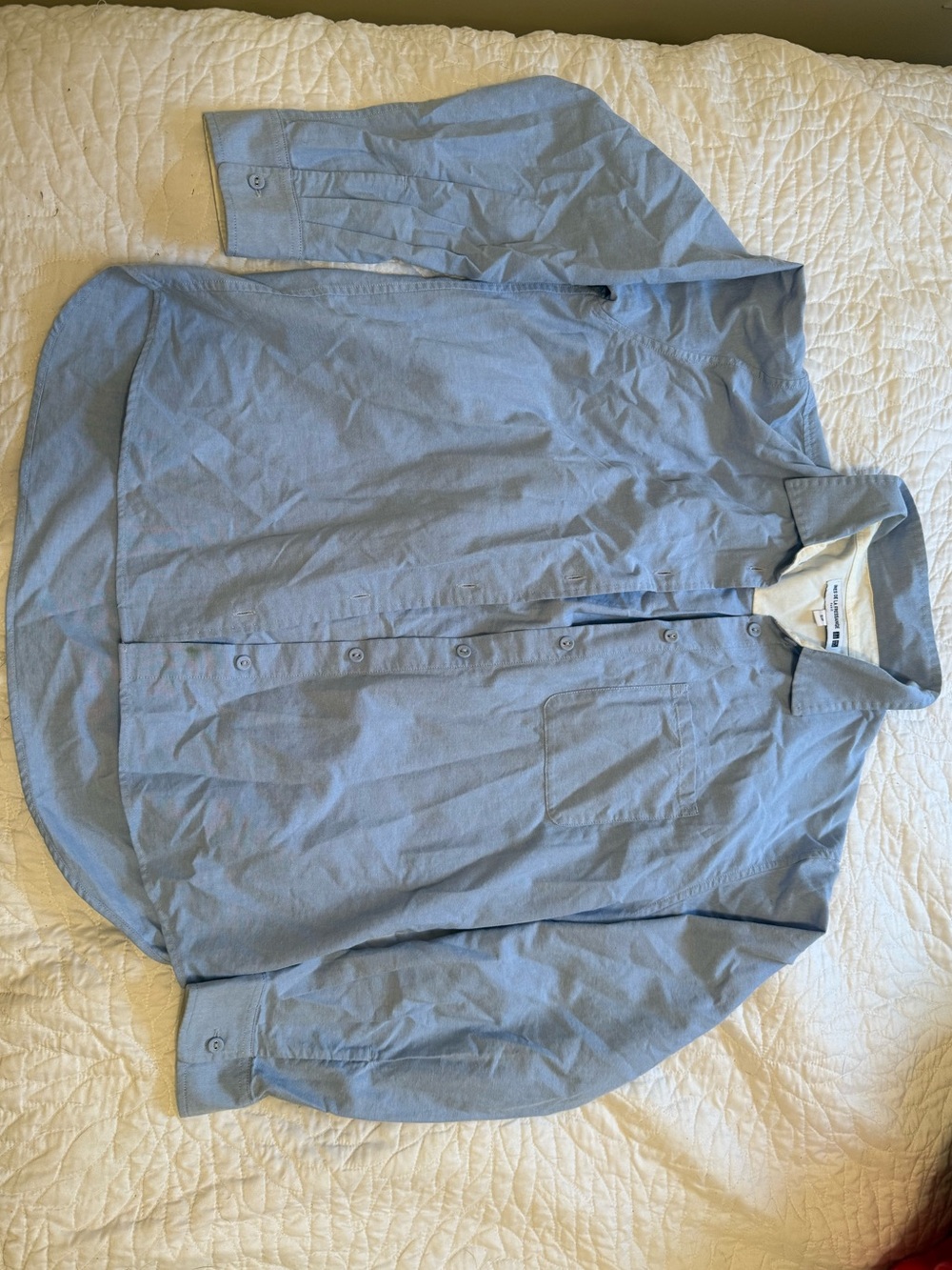 Uniqlo Light Blue Button-Down Shirt